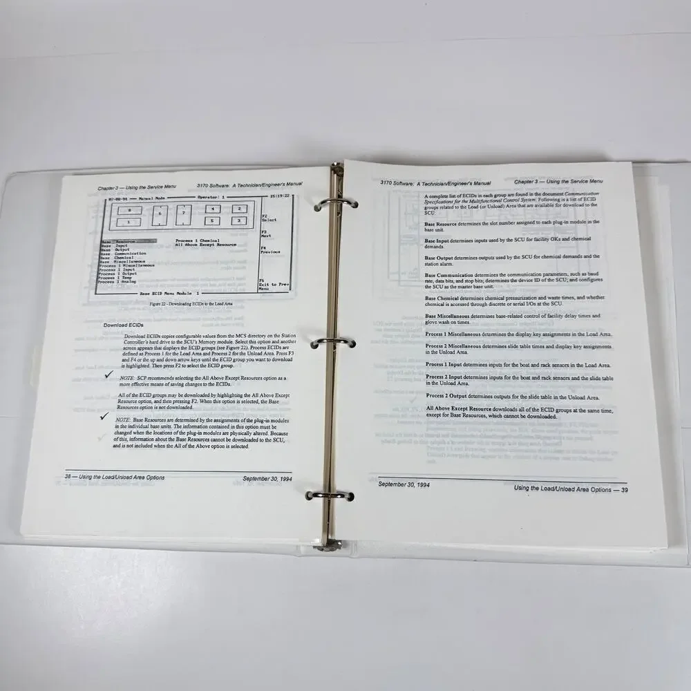 SANTA CLARA PLASTICS SCP 3170 Software Operator's Manual 1993 Vintage